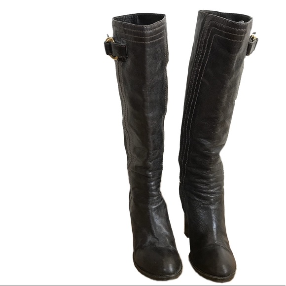 VTG Chloe Buckle Accent Knee High Boots - Picture 2 of 7